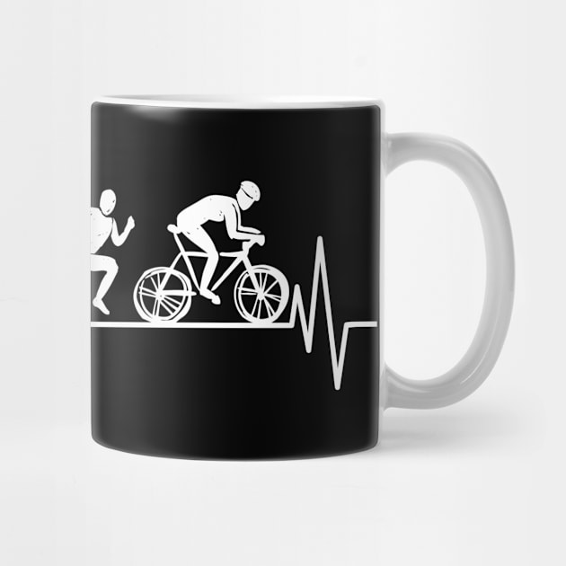 TRIATHLON heartbeat Swim, Bike, Run lover by mezy